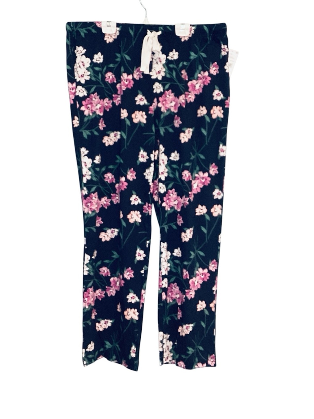 🍄 George Lounge Pants with Pink Flowers, Size 2X